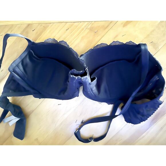 Aerie Navy And Gold Lace Bra 36 B - Picture 2 of 2